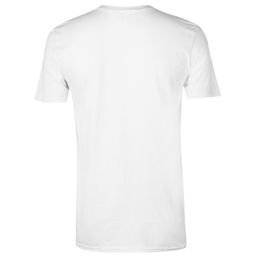 T-shirt męski Character biały wiosenny z krótkim rękawem 