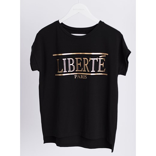 T-shirt LIBERTE - czarna Selfieroom  uniwersalny Selfieroom.pl