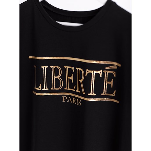T-shirt LIBERTE - czarna  Selfieroom uniwersalny Selfieroom.pl