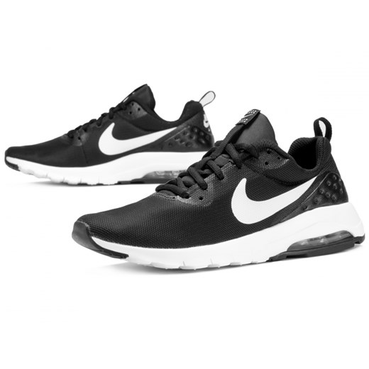 Buty sportowe damskie Nike do biegania motion bez wzorów płaskie na wiosnę czarne sznurowane 