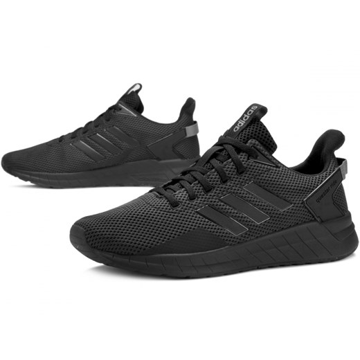 Buty sportowe męskie Adidas czarne młodzieżowe sznurowane 
