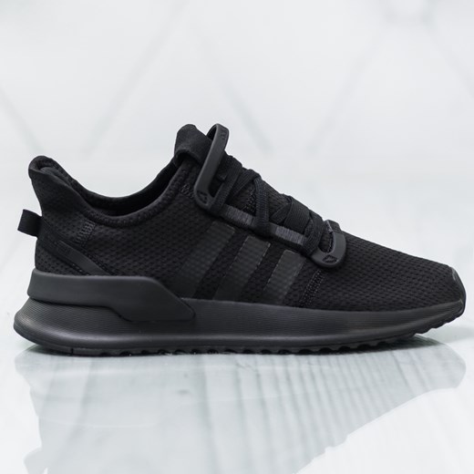 Buty sportowe damskie Adidas dla biegaczy czarne sznurowane płaskie 