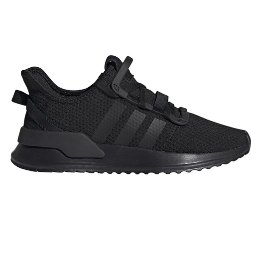 Adidas buty sportowe damskie płaskie czarne bez wzorów sznurowane 