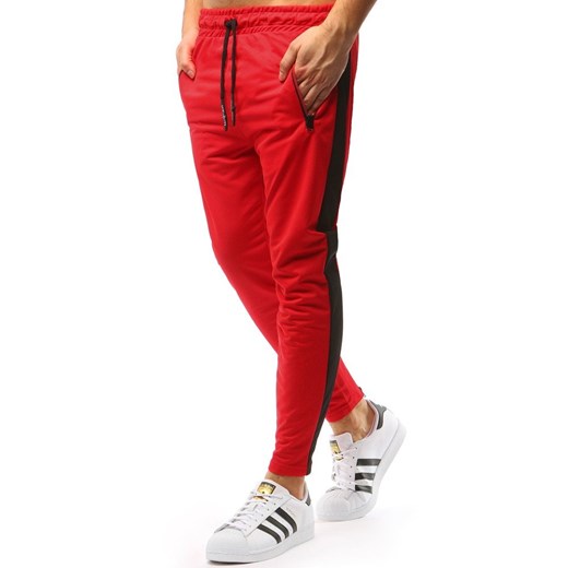 Spodnie męskie dresowe czerwone (ux1730) Dstreet  L DSTREET.PL