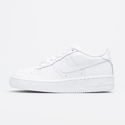 Buty sportowe damskie Nike air force białe na koturnie bez wzorów 