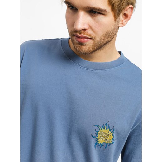 T-shirt męski Quiksilver niebieski z krótkim rękawem 