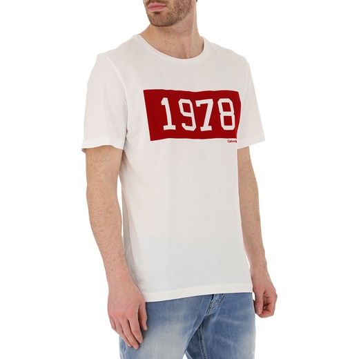 T-shirt męski Calvin Klein z krótkim rękawem z napisami 