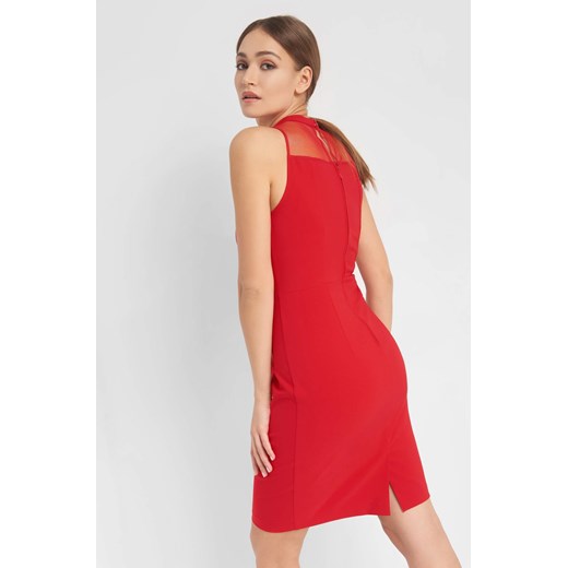 Sukienka ORSAY tkaninowa czerwona bez rękawów 