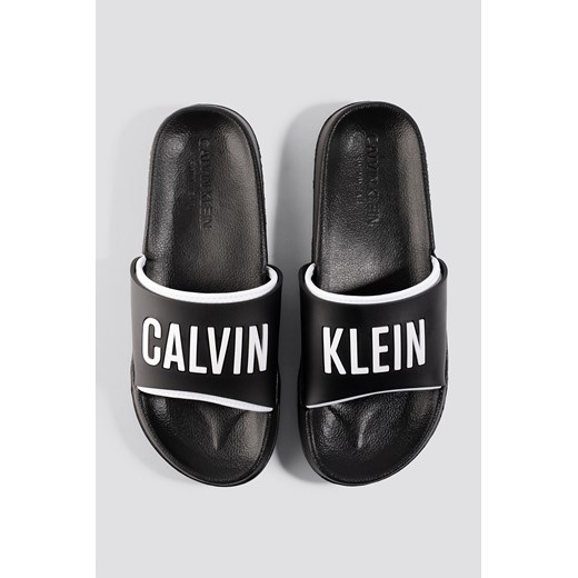 Klapki damskie Calvin Klein casual bez wzorów płaskie 