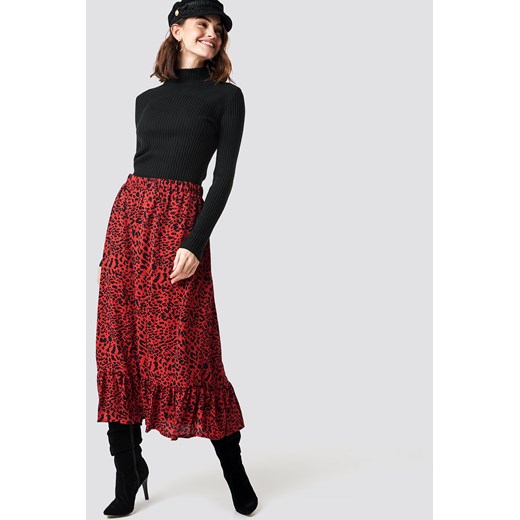Sisters Point Emmy Midi Skirt - Red  Sister'S Point X-Large NA-KD