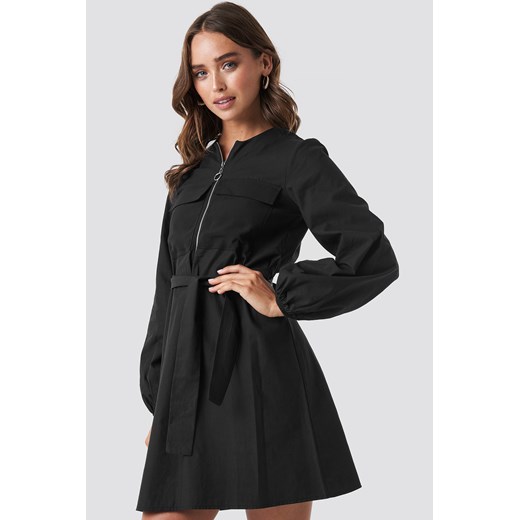 Trendyol Zipper Detailed Dress - Black  Trendyol EU 36 NA-KD