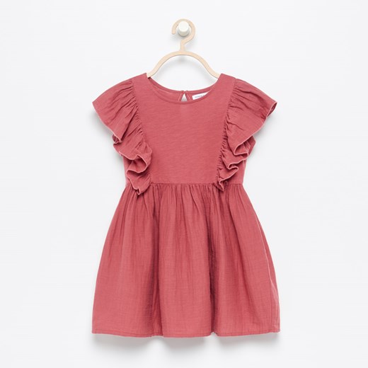 Reserved - Sukienka z falbankami - Różowy Reserved  98 