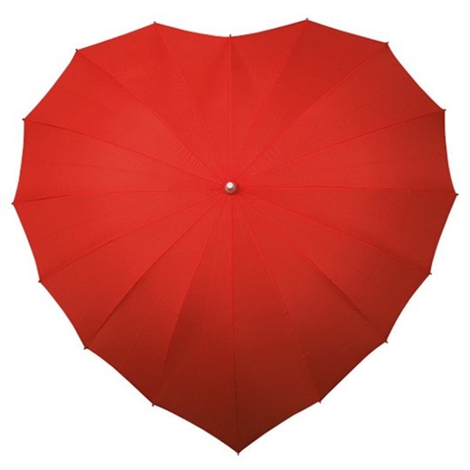 Czerwona parasolka w kształcie serca