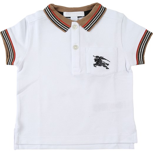 Burberry Niemowlęca Koszulka Polo dla Chłopców, biały, Bawełna, 2019, 12M 18M 6M 9M Burberry  9M RAFFAELLO NETWORK