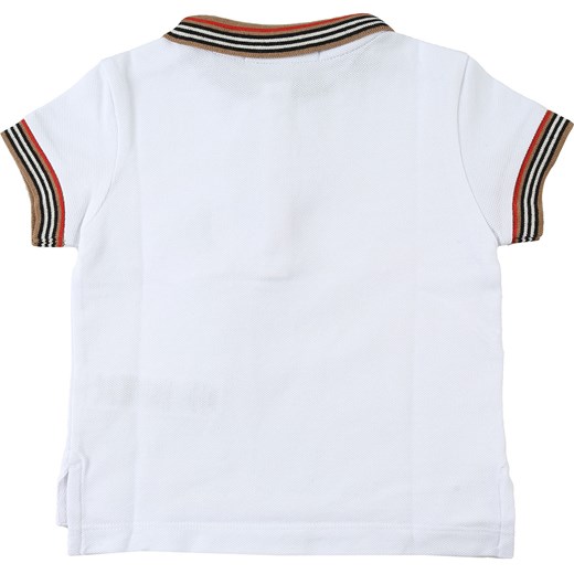 Burberry Niemowlęca Koszulka Polo dla Chłopców, biały, Bawełna, 2019, 12M 18M 6M 9M Burberry  18M RAFFAELLO NETWORK