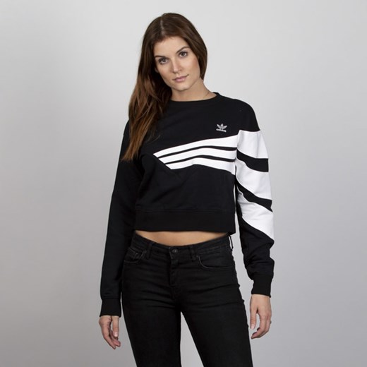 Bluza damska Adidas Originals krótka jesienna czarna młodzieżowa 
