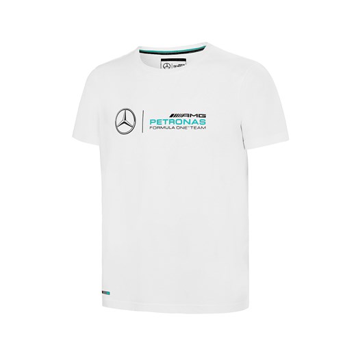 T-shirt chłopięce Mercedes Amg Petronas F1 Team w nadruki z krótkimi rękawami 