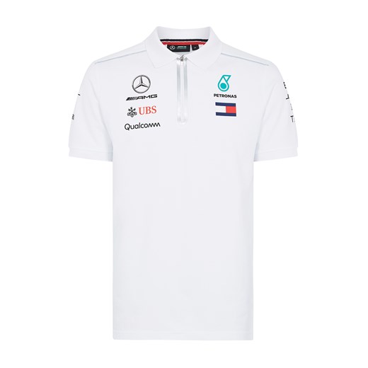 Koszulka polo męska biała Mercedes AMG Petronas F1 Team Mercedes Amg Petronas F1 Team  S gadzetyrajdowe.pl