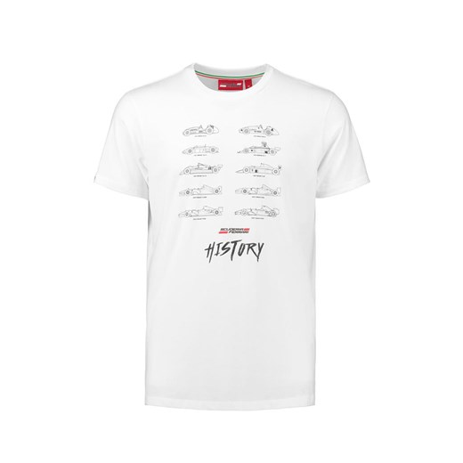Koszulka T-shirt męska biała History Scuderia Ferrari F1 Team  Scuderia Ferrari F1 Team M gadzetyrajdowe.pl