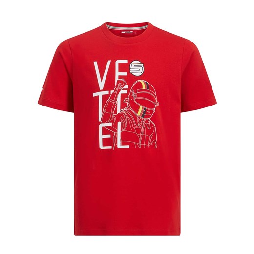 T-shirt chłopięce Scuderia Ferrari F1 Team bawełniany z krótkim rękawem 