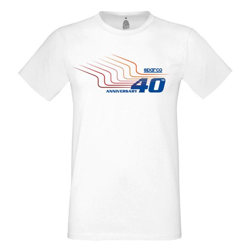 Koszulka t-shirt męska Sparco 40TH Biała Sparco  XXL gadzetyrajdowe.pl