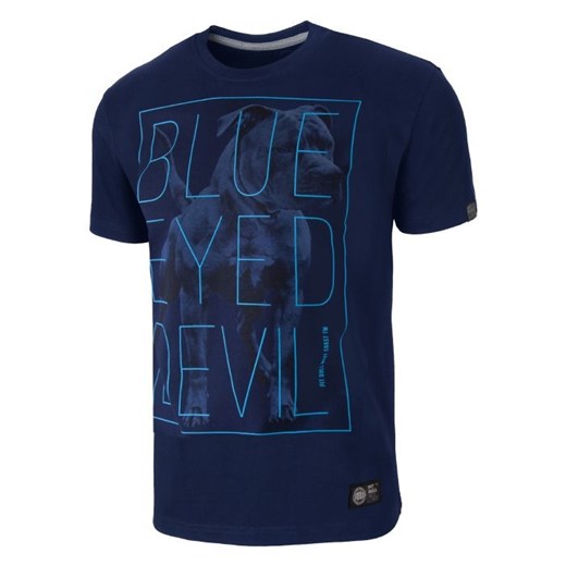 T-shirt męski niebieski Pit Bull West Coast 