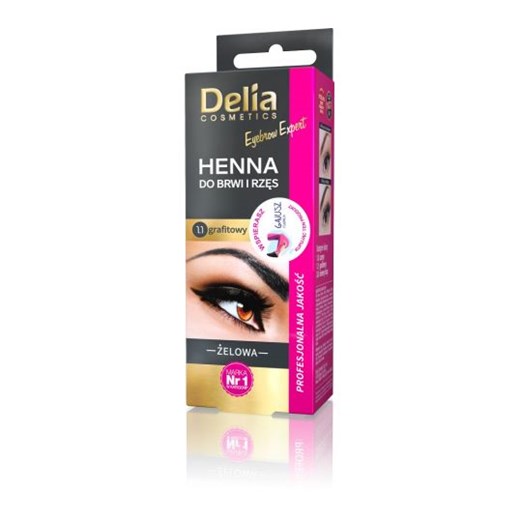 Delia Cosmetics Henna do brwi żelowa 1.1 grafit 2 ml  Delia  okazja Horex.pl 
