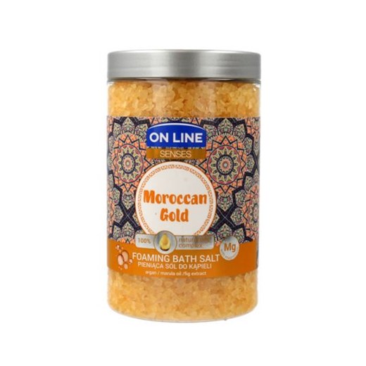 On Line Senses pieniąca sól do kąpieli Moroccan Gold 480 ml On Line   Horex.pl promocyjna cena 