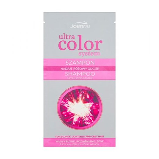 Joanna Ultra Color System szampon nadający różowy odcień do włosów blond i rozjaśnianych 20ml  Joanna  promocja Horex.pl 