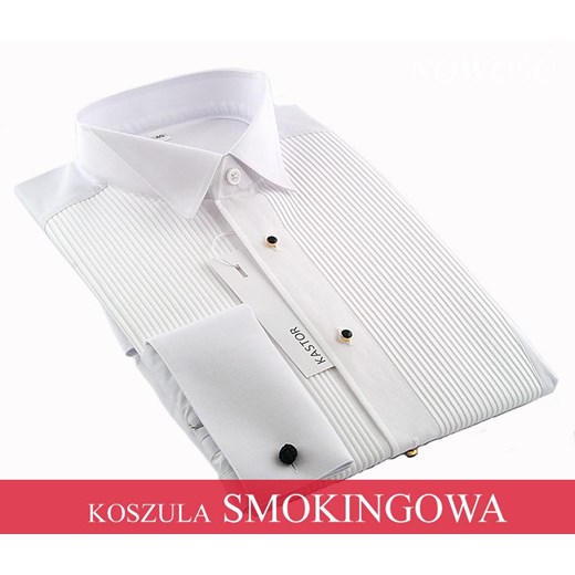 Koszula smokingowa Kastor - 176/182 pewienpan-pl bialy kołnierzyk