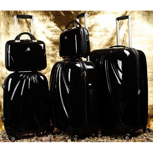 Komplet walizek - 1158BLK pewienpan-pl czarny tkanina