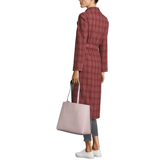 Shopper bag różowa Calvin Klein skórzana mieszcząca a6 