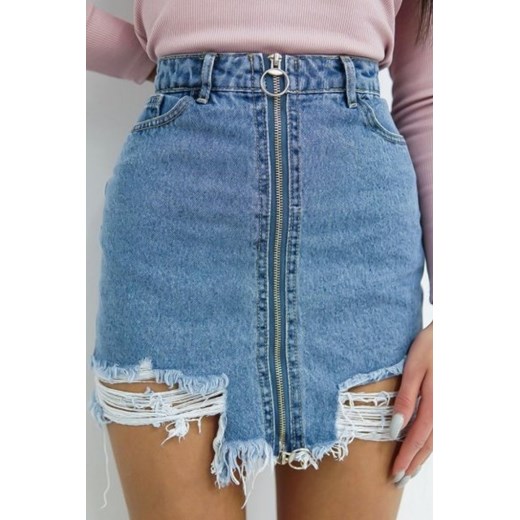 Spódnica z jeansu mini w miejskim stylu 