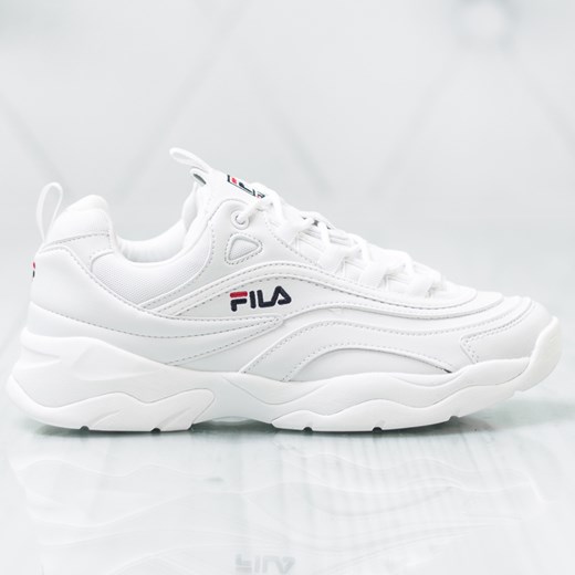 Buty sportowe damskie Fila sneakersy sznurowane białe gładkie młodzieżowe płaskie 