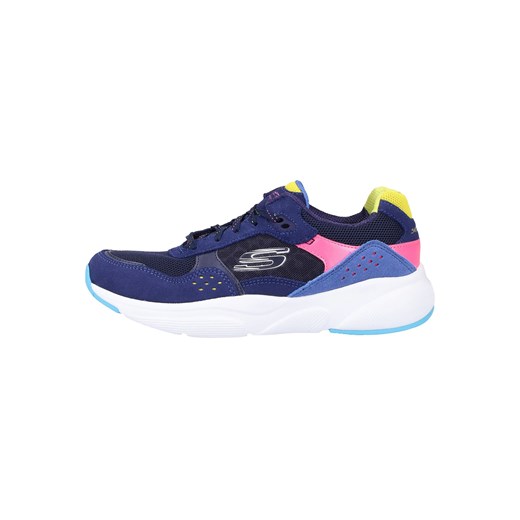 Skechers buty sportowe damskie do biegania młodzieżowe niebieskie skórzane na platformie bez wzorów1 