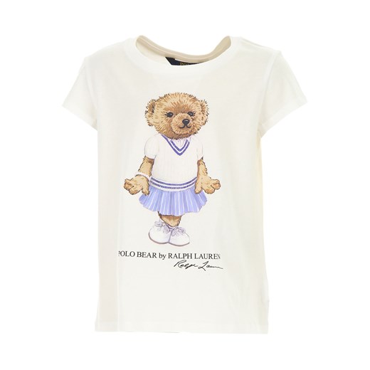 Ralph Lauren Koszulka Dziecięca dla Dziewczynek, biały, Bawełna, 2019, L M XL  Ralph Lauren M RAFFAELLO NETWORK