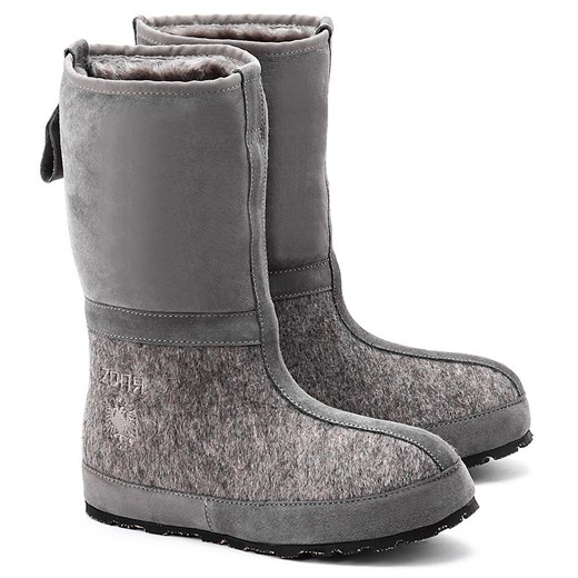 Igor - Szare Filcowe Kozaki Unisex mivo-kids  Buty