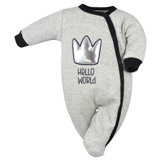 Koala odzież dla niemowląt dla chłopca szara z aplikacjami  