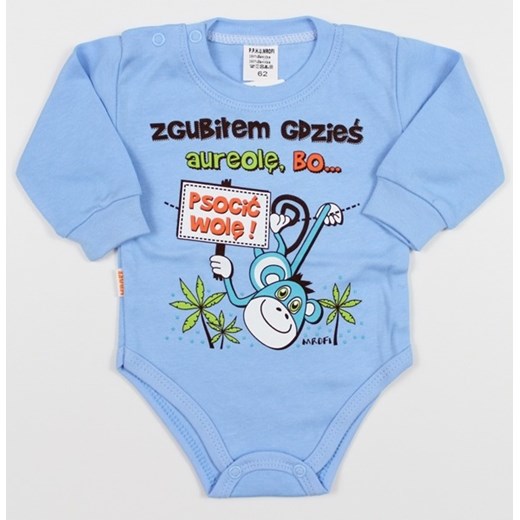 Odzież dla niemowląt niebieska Mrofi w nadruki 