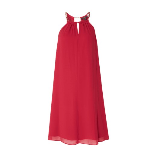 Sukienka Esprit bez rękawów czerwona z dekoltem halter 