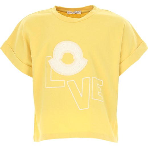 Moncler Koszulka Dziecięca dla Dziewczynek, żółty, Bawełna, 2019, 10Y 8Y Moncler  10Y RAFFAELLO NETWORK