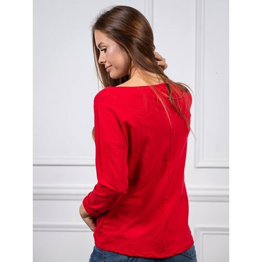 Bluzka damska czerwona z bawełny 