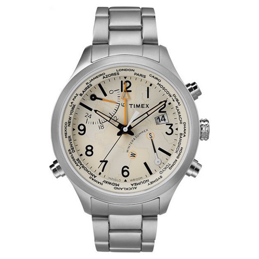 Zegarek Timex TW2R43400 IQ Traveller Series World Time  Timex uniwersalny wyprzedaż zegaryzegarki.pl 