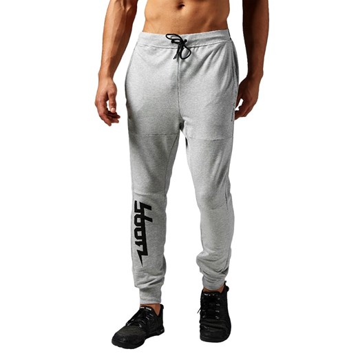 Spodnie Reebok Workout Cotton Graphic męskie dresowe treningowe