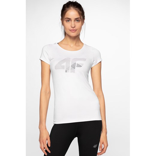 Koszulka do biegania damska TSDF102 - biały   XL 4F