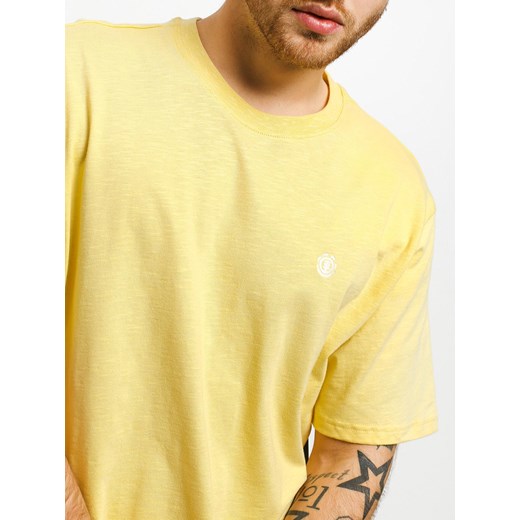 T-shirt męski żółty Element z krótkim rękawem 