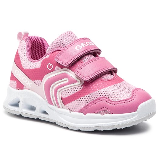 Buty sportowe dziecięce różowe Geox na rzepy 
