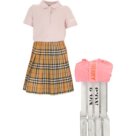 Burberry Dziecięce Koszulki Polo dla Dziewczynek, różowy, Bawełna, 2019, 12Y 4Y 6Y 8Y