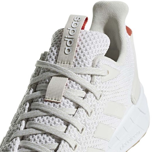 Buty sportowe damskie Adidas do biegania sznurowane białe bez wzorów na wiosnę 