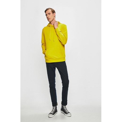 Bluza męska Converse żółta bez wzorów 